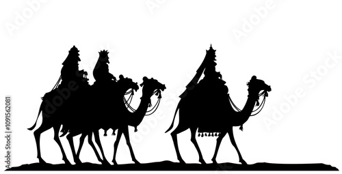 The three Kings from the East follow the star. 