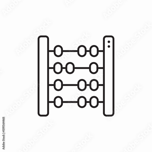abacus count icon sign vector