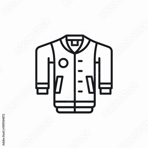 baseball jacket icon sign vector