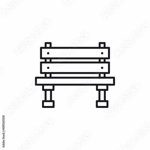 bench seat icon sign vector