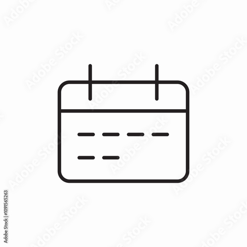 calendar schedule icon sign vector