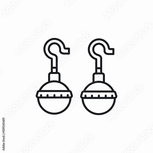 earrings jewelry icon sign vector