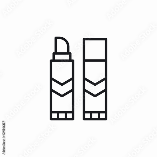 lipstick lips icon sign vector