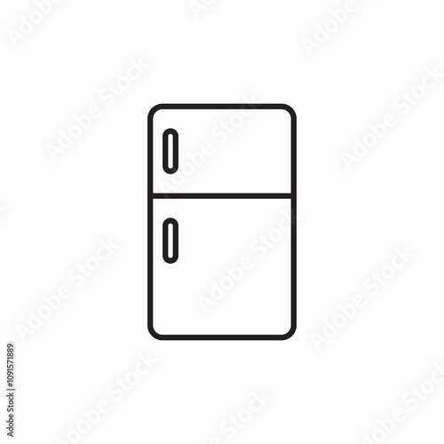 fridge kitchen icon sign vector