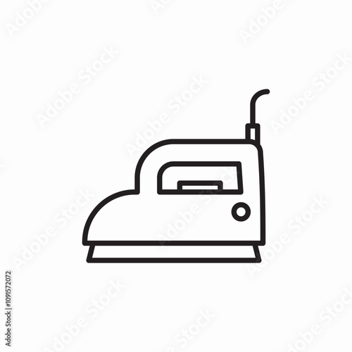 iron laundry icon sign vector