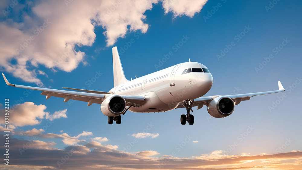 Obraz premium World Civil Aviation Day, An Airplane Flying, Generative Ai