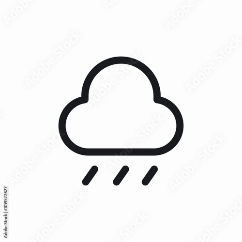 rainy weather icon sign vector