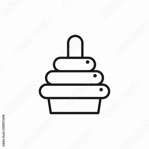ring stacker icon sign vector