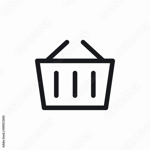 shopping basket icon sign vector