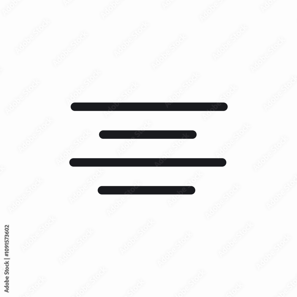 text align center icon sign vector text align center icon sign vector