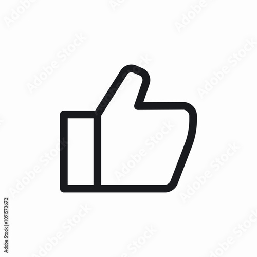 thumbs up like icon sign vector
