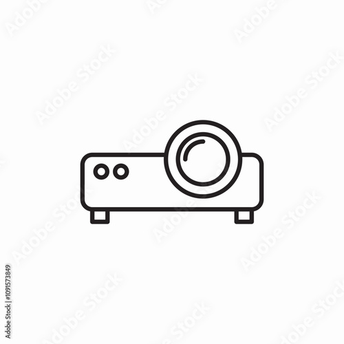 video projector icon sign vector