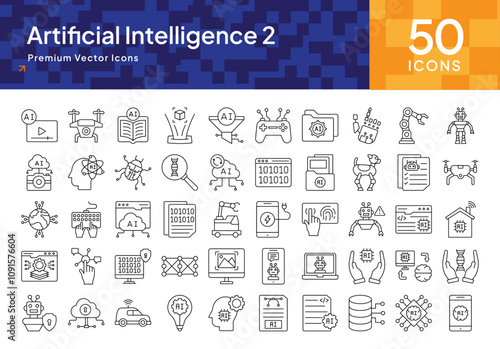 Powerful AI Icons Designed for Robotics, Data Science, and the Future of Digital Transformation