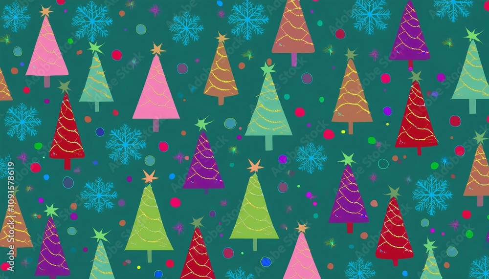 Obraz premium christmas card with christmas tree