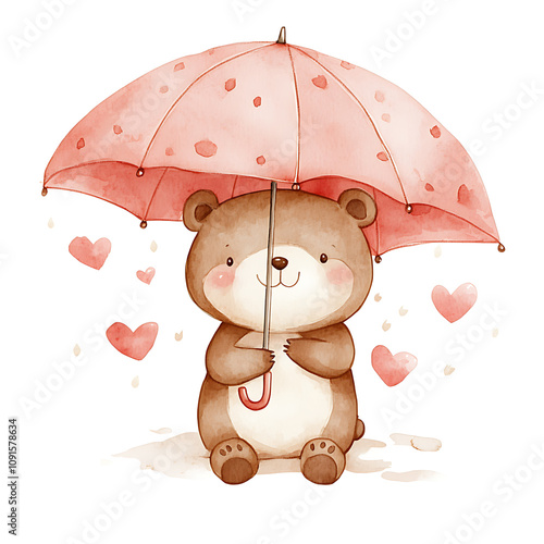 bear with umbrella