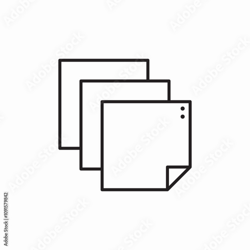 files papers icon sign vector