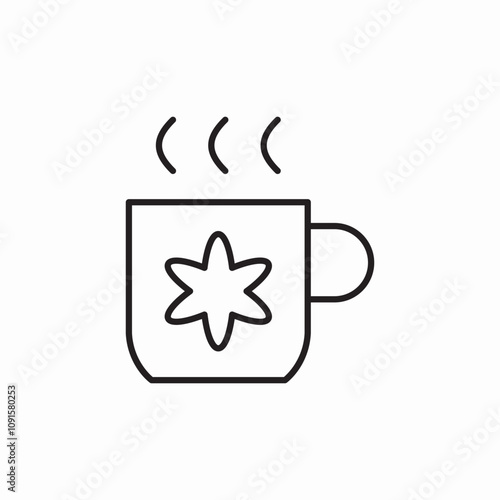 mug tea hot icon sign vector