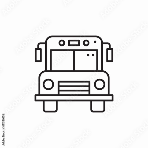 school bus icon sign vector