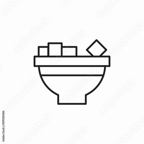 sugar cubes icon sign vector