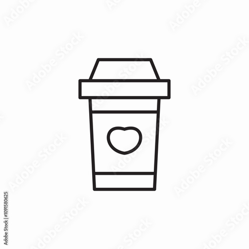 take away coffee icon sign vector
