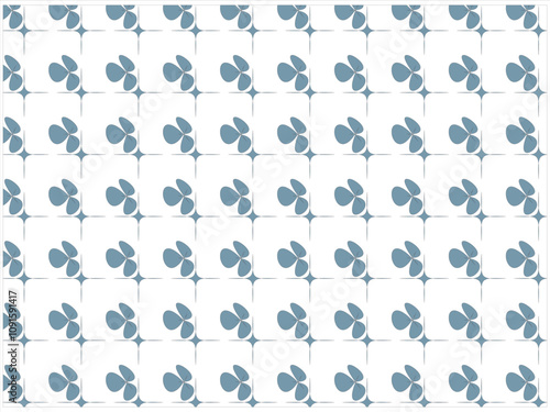 a blue and white pattern with the blue dots on the white background