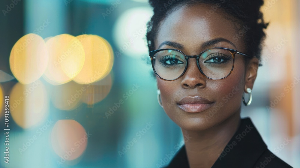 Businesswoman in Focus: Another portrayal of a businesswoman wearing glasses, embodying confidence. Businesswoman in Focus: Another portrayal of a businesswoman wearing glasses, embodying confidence.