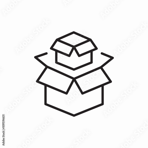 box in big box icon sign vector