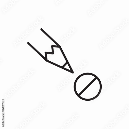 drawing prohibited icon sign vector