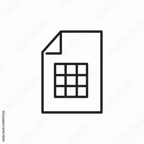 excel file icon sign vector