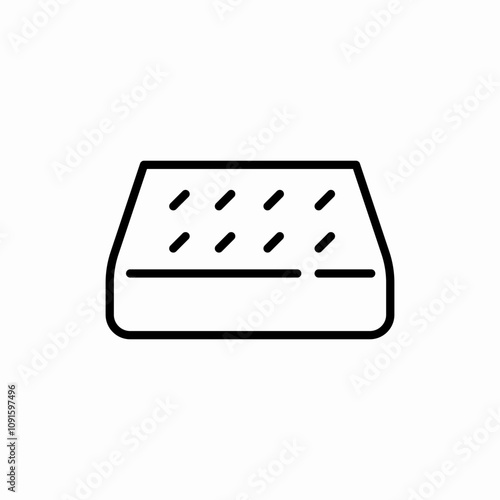 mattress bed icon sign vector