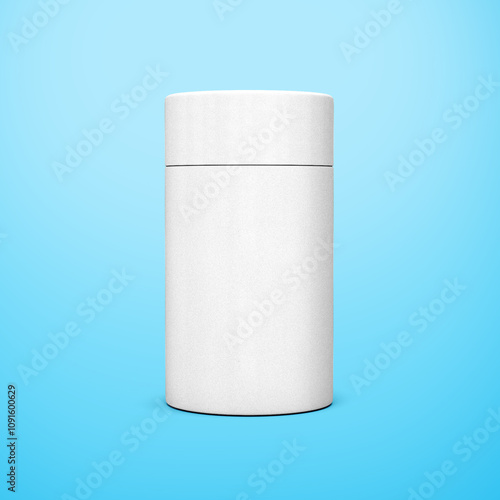 A Sleek White Matte Cylindrical Container Box For Product Packaging Concept 3d Illustration