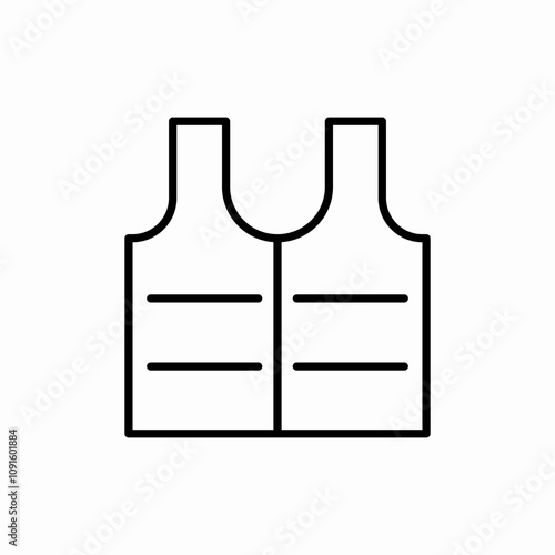 bulletproof uniform icon sign vector