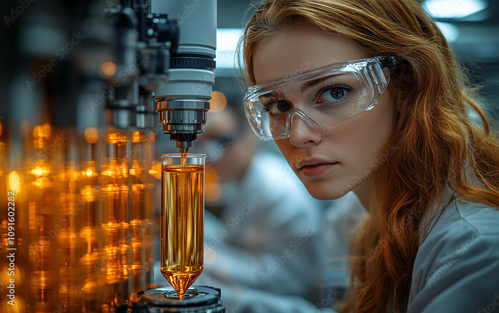 Close-Up of a Robotic Arm Handling a Test Tube in a Futuristic ...