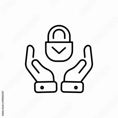 lock insurance icon sign vector