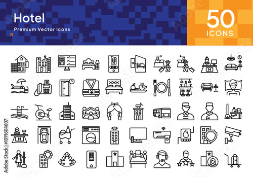 Icon Pack for Hotel and Hospitality Solutions, Service Industry, and Customer Experience