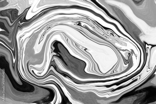 Liquify Metallic Background with Silver, Black and White.