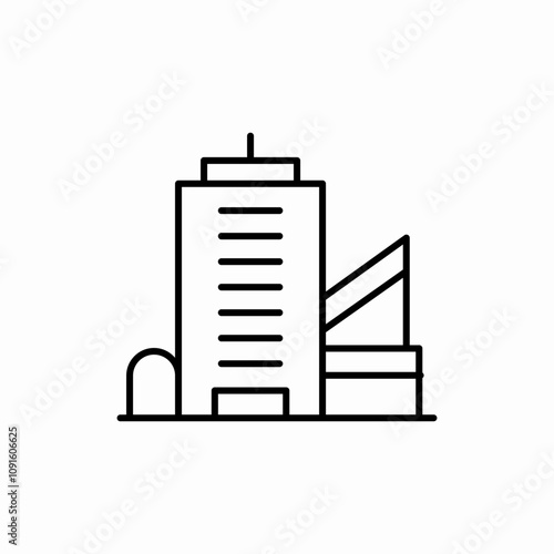 building real estate icon sign vector