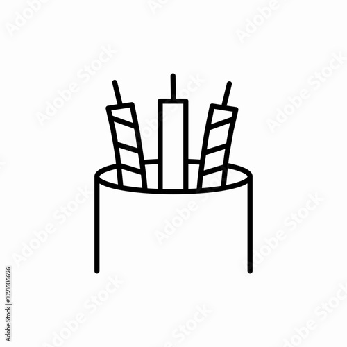 cable wire wiring icon sign vector