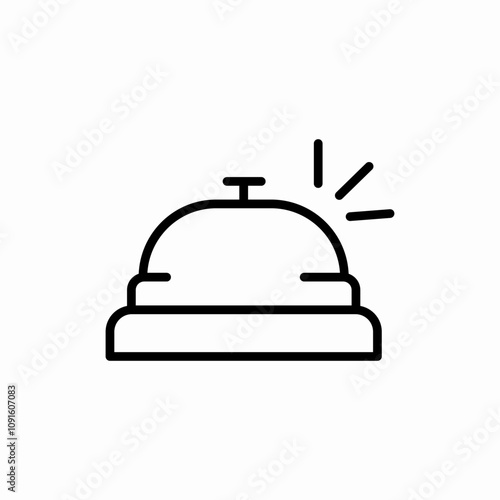 hotel bell icon sign vector