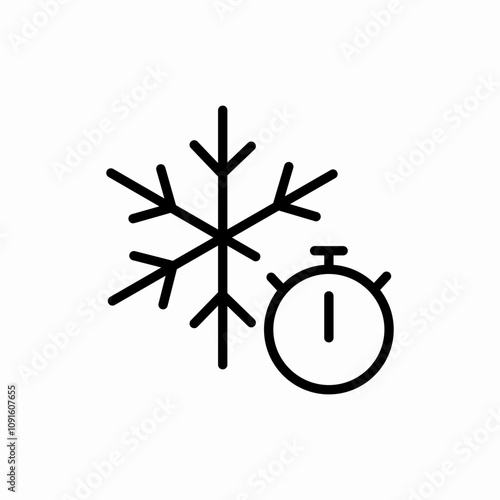 snow time icon sign vector