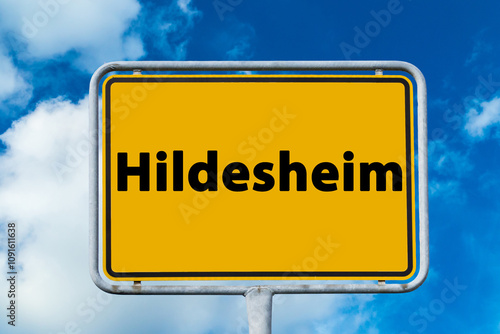 Ortsschild Hildesheim photo