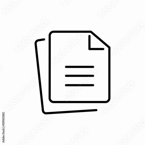 document files icon sign vector