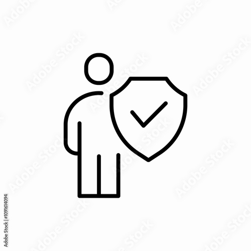 human safety check mark icon sign vector
