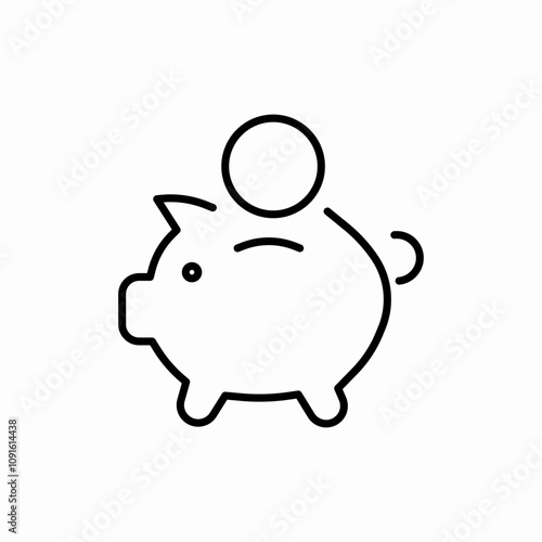 piggy bank icon sign vector