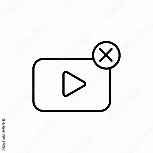 play wrong icon sign vector