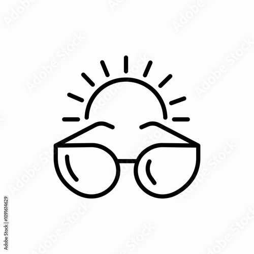 sun sunglasses icon sign vector
