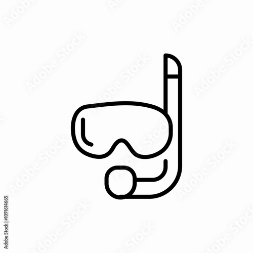 swimming goggles icon sign vector