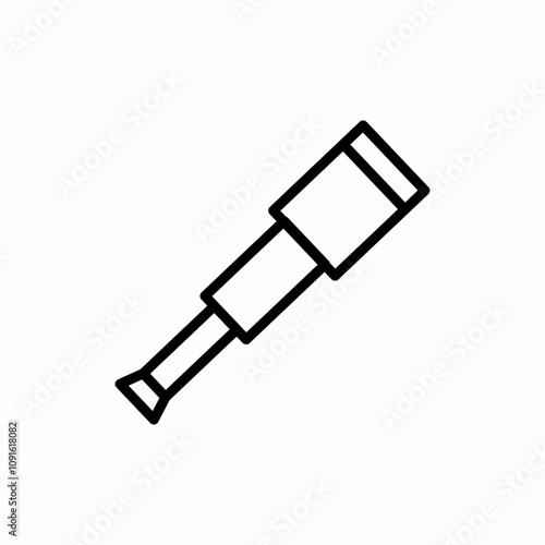 spyglass telescope icon sign vector
