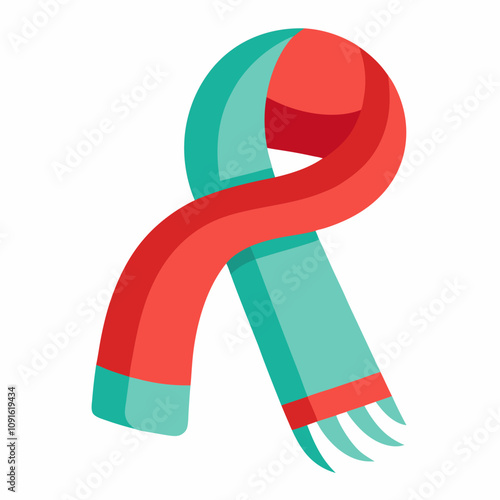 Winter scarf vector illustration