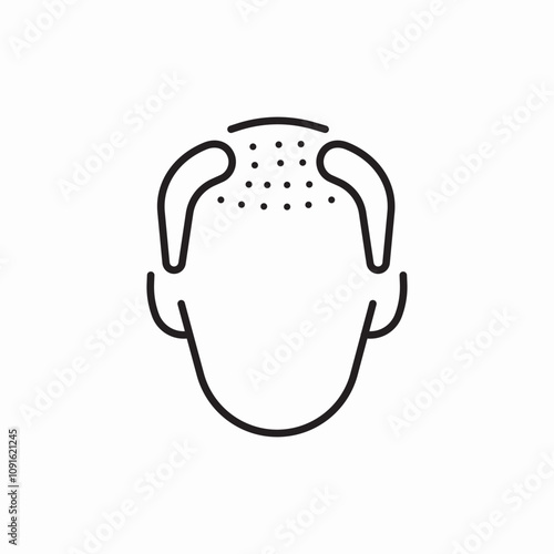 hair loss men icon sign vector